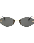 Ana Hickmann AH3306 04D Gold Frame Black Lens Sunglasses