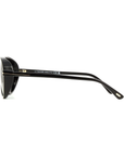 Tom Ford Marcus TF 1023 ECO 01B Shiny Black Frame with Gradient Green Lens Sunglasses
