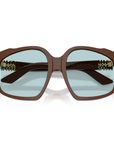 Miu Miu SMU A07 24D-20R Oversize Oval Brown Frame Sunglasses