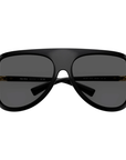 Miu Miu SMU A01 1AB-5S0 Black Geometric Sunglasses