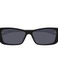 Gucci GG1681S 008 Shiny Black Cat Eye with G Logo Sunglasses