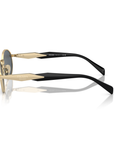 Prada SPR65Z s ZVN-09T Pale Gold and Black Sunglasses