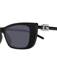 Gucci GG1681S 008 Shiny Black Cat Eye with G Logo Sunglasses