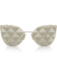 Prada SPR 50Z ZVN-04T Light Gold/Light Brown Mirrored Sunglasses