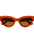 Bottega Venetta BV1249S 004 Orange Frame with Orange Lens Cat Eye Sunglasses
