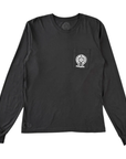 Chrome Hearts NYC Exclusive Horseshoe Floral Logo Long Sleeve Tee Shirt Black