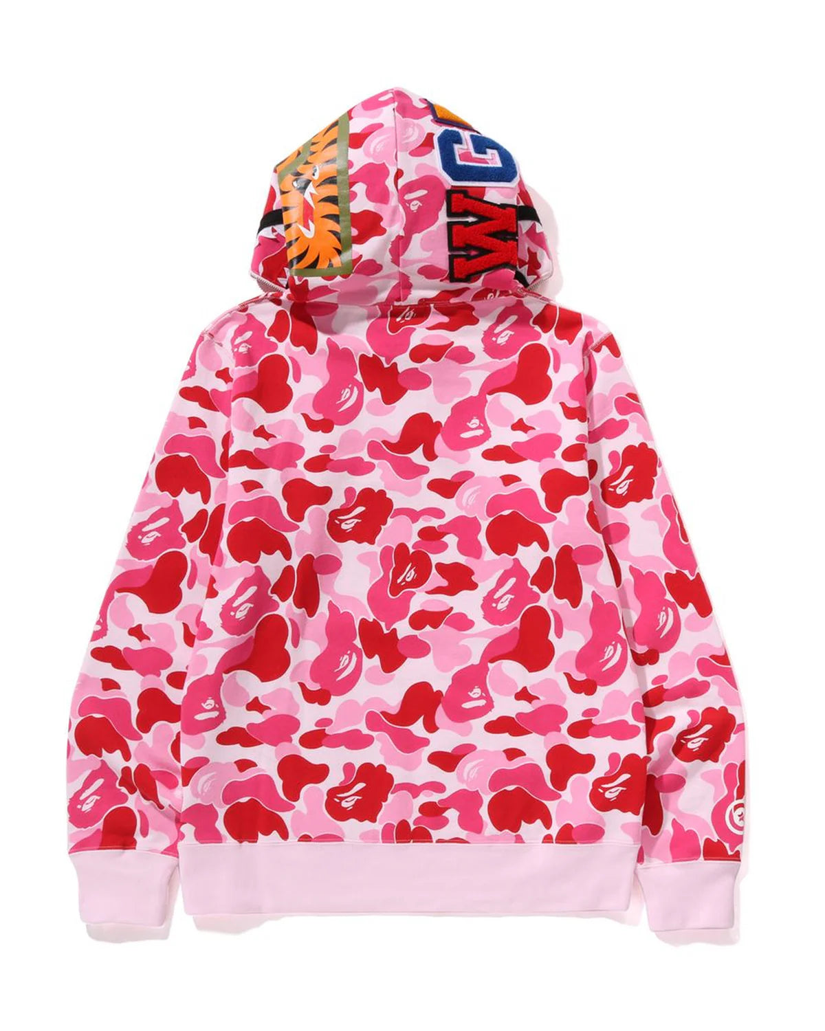 A Bathing Ape ABC Camo Shark Half Zip Pullover Hoodie Pink