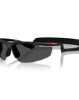 Prada Linea Rossa SPS A02 1BO-5S0 Nero Opaco Frame Dark Grey Lens Sunglasses