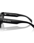 Prada SPR A09S 1AB-5S0 Black Frame Dark Grey Lens Sunglasses