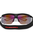 Prada Linea Rossa SPS A02s 1BO-10J Nero Opaco Frame and Dark blue with violet Lens Sunglasses