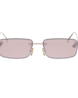 Fendi First Crystal FE4172US 28U Rose Gold Frame with Pink Lens Sunglasses