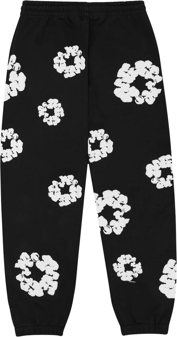 Denim Tears Cotton Wreath Sweatpant Black/White