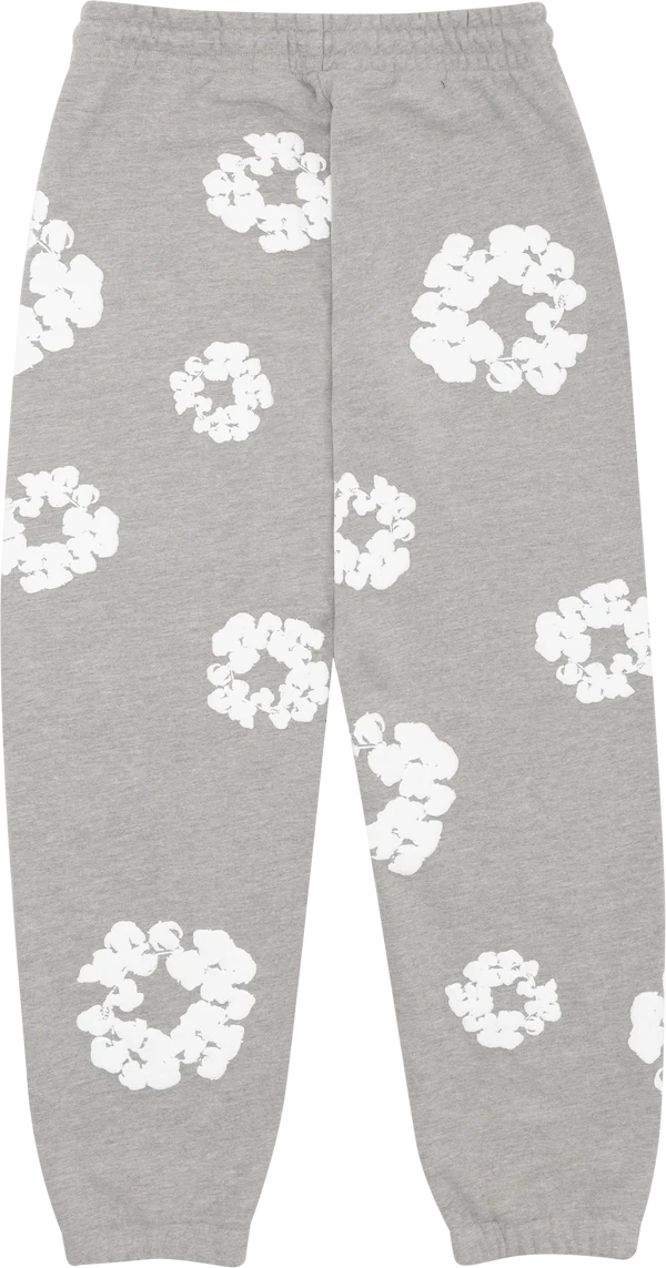 Denim Tears Cotton Wreath Sweatpants Grey/White