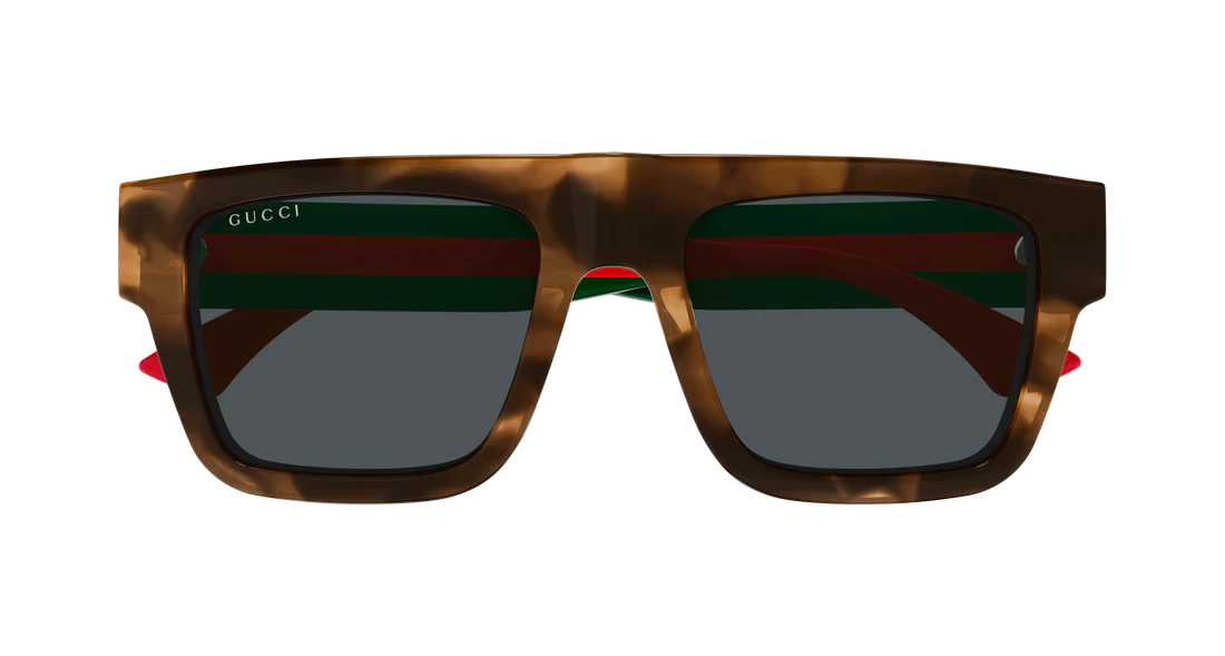Gucci - GG1868S 003 Grey Classic Havana Square Sunglasses