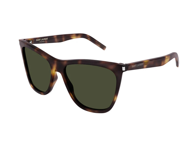 Saint Laurent SL526 002 Black Grey Havana Square Sunglasses