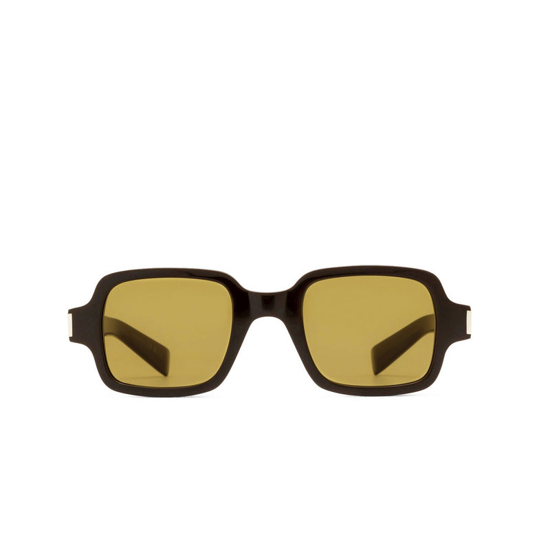 Saint Laurent SL720 001 Brown Rectangle Sunglasses