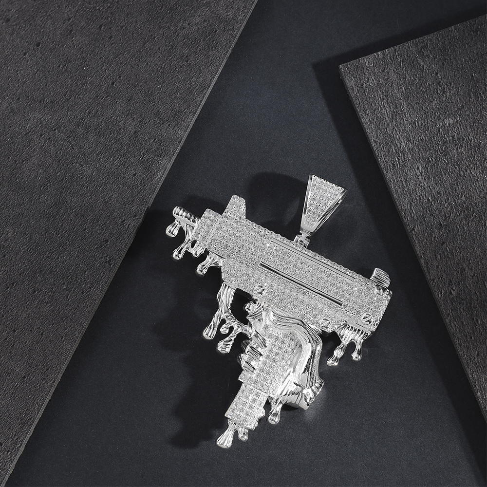 Taipan Big Uzi Pendant - PE338 White Silver 925