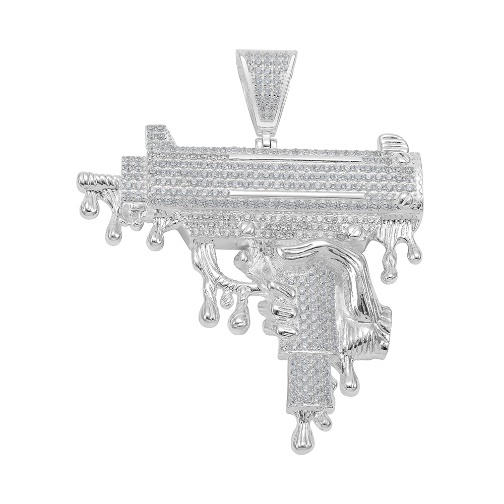 Taipan Big Uzi Pendant - PE338 White Silver 925