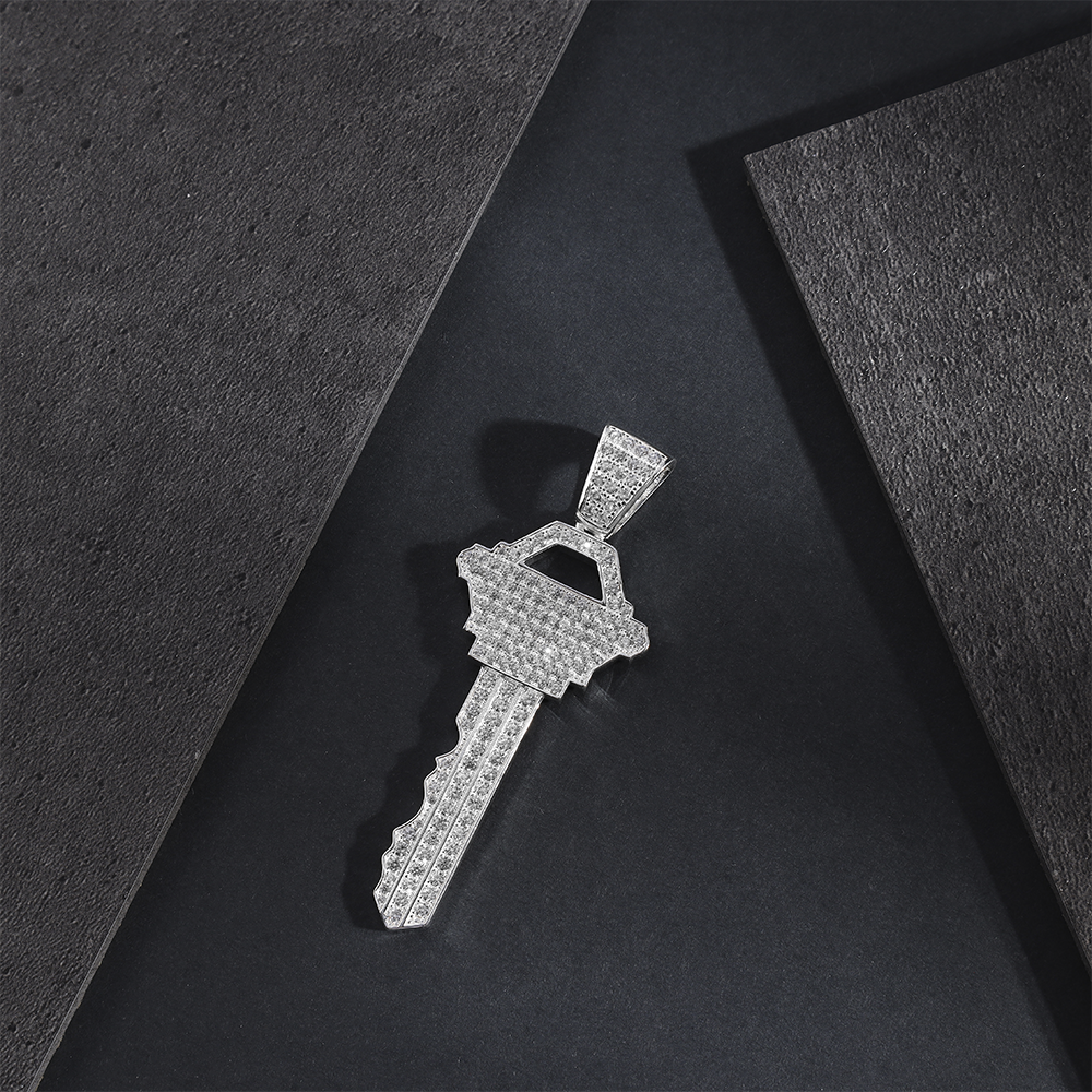 Taipan Key Pendant - PE335 White Silver 925
