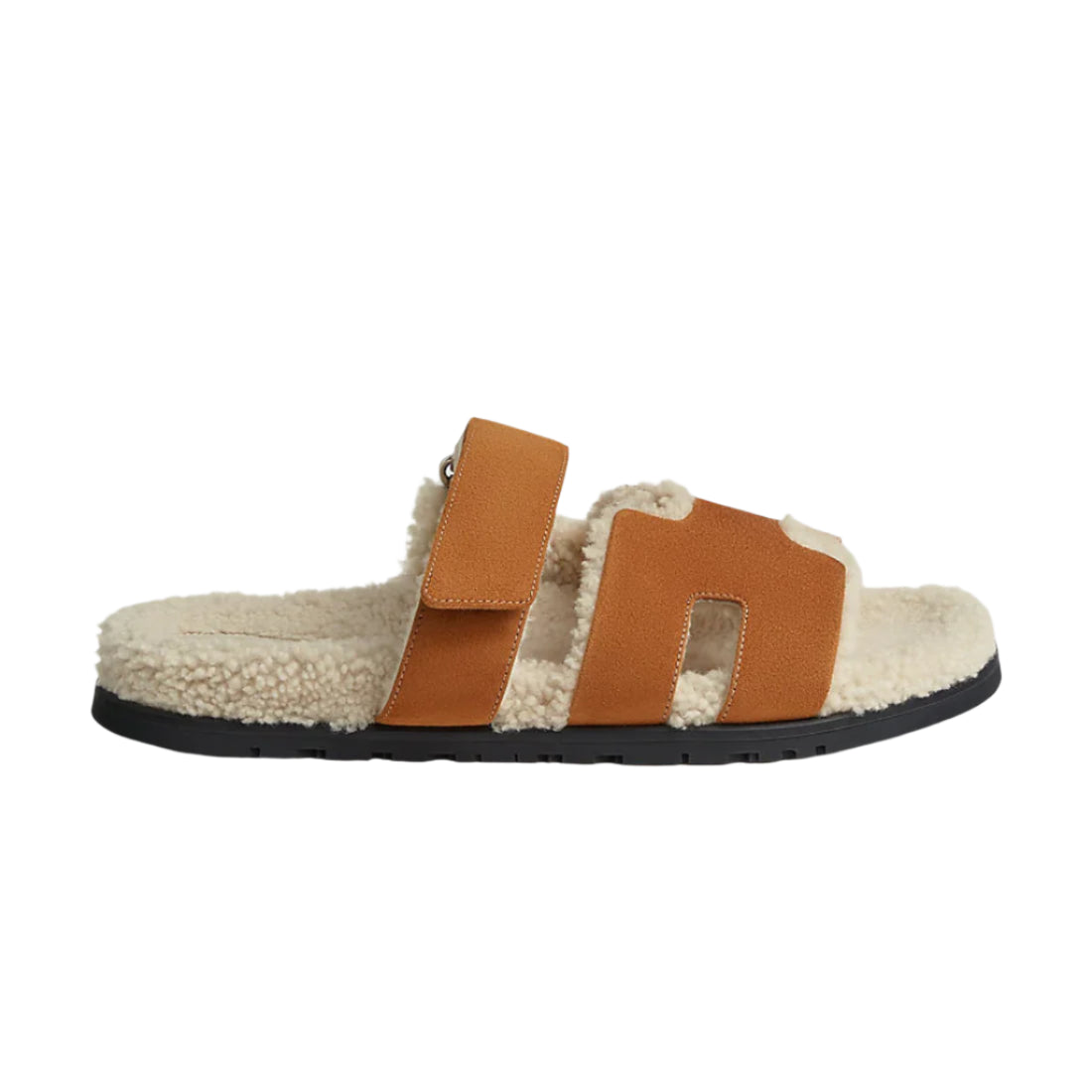 Hermès Chypre Sandal – Brown / Écru Shearling