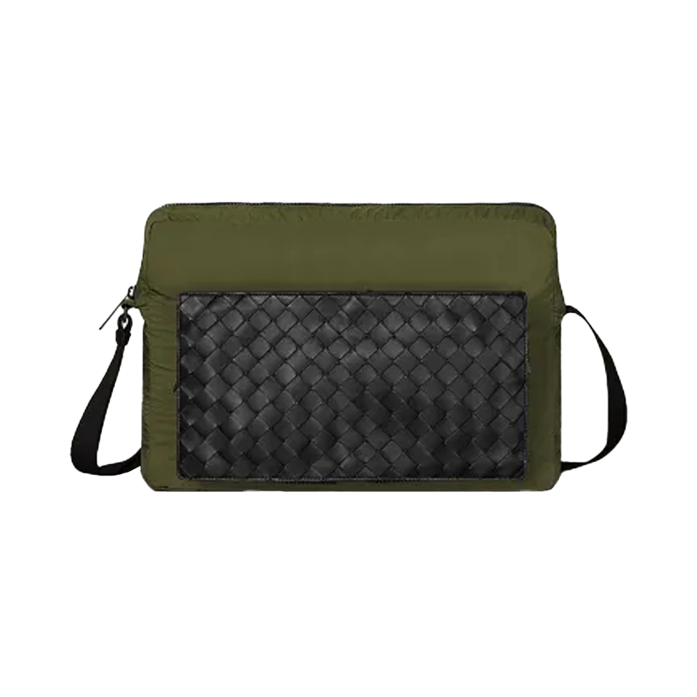 Bottega Veneta 610013 VCQG1 MESSENGER Bag - Black/Green