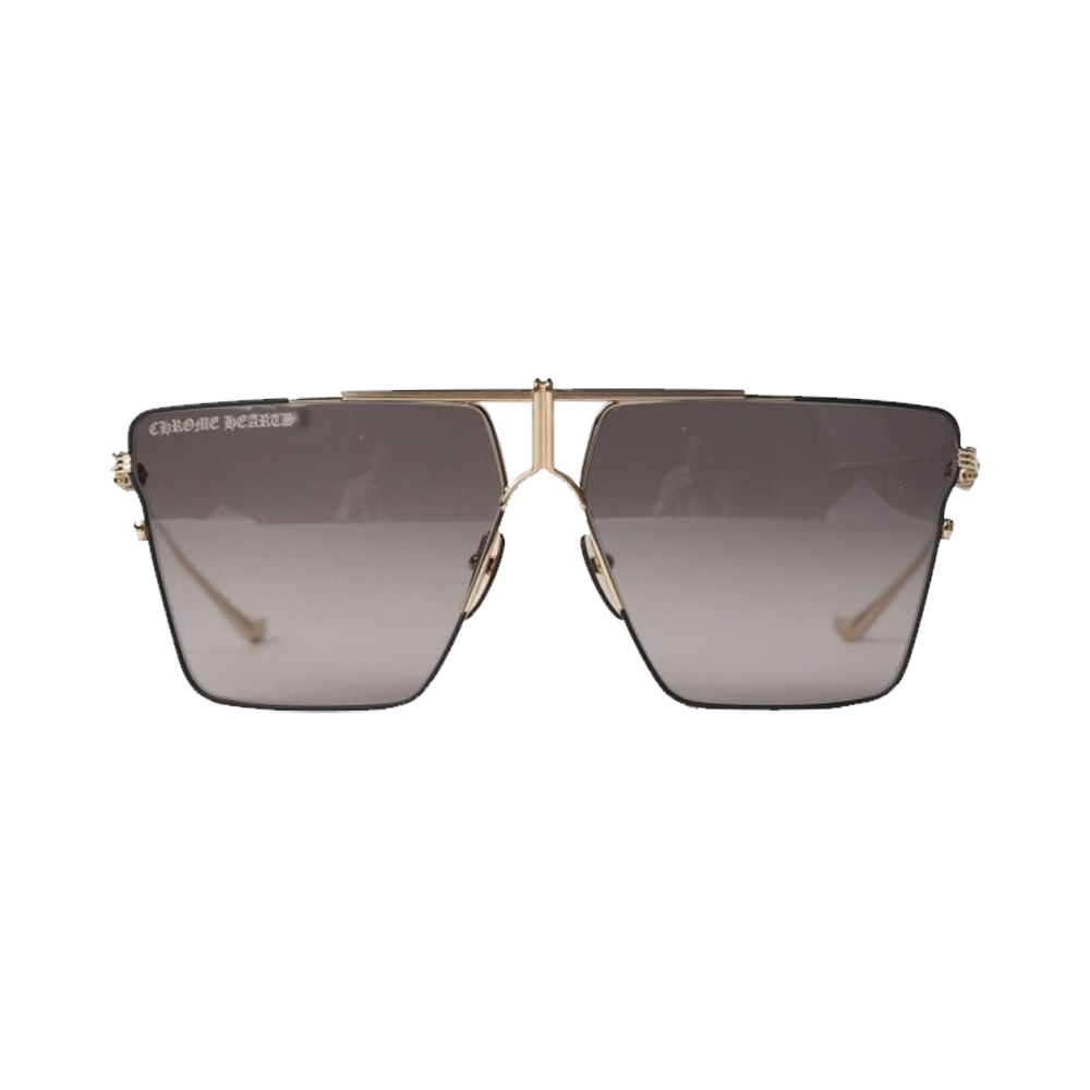 CHROME HEARTS Nipply E64MBK/GP Sunglasses - Gold Plated Shiny Silver